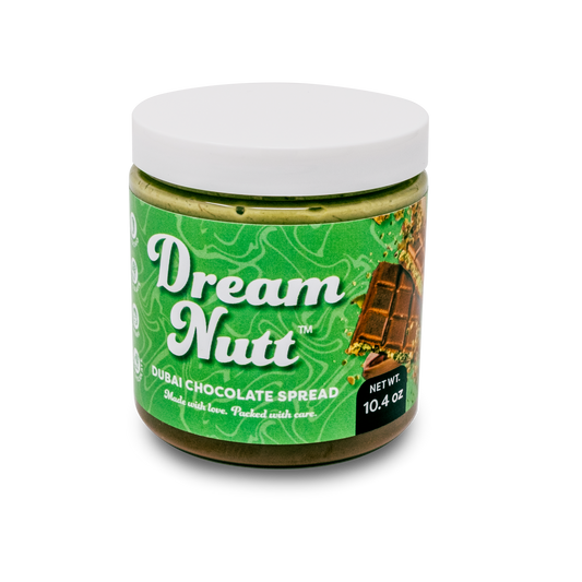 Dubai Chocolate in a Jar - Pistachio Treat Crunchy Dessert with hazelnut Chocolate Butter, 8oz Jar, All Ages, Snack Sweet
